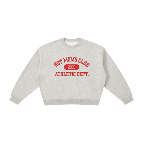 boxy,crew,neck,sweatshirt,fleece