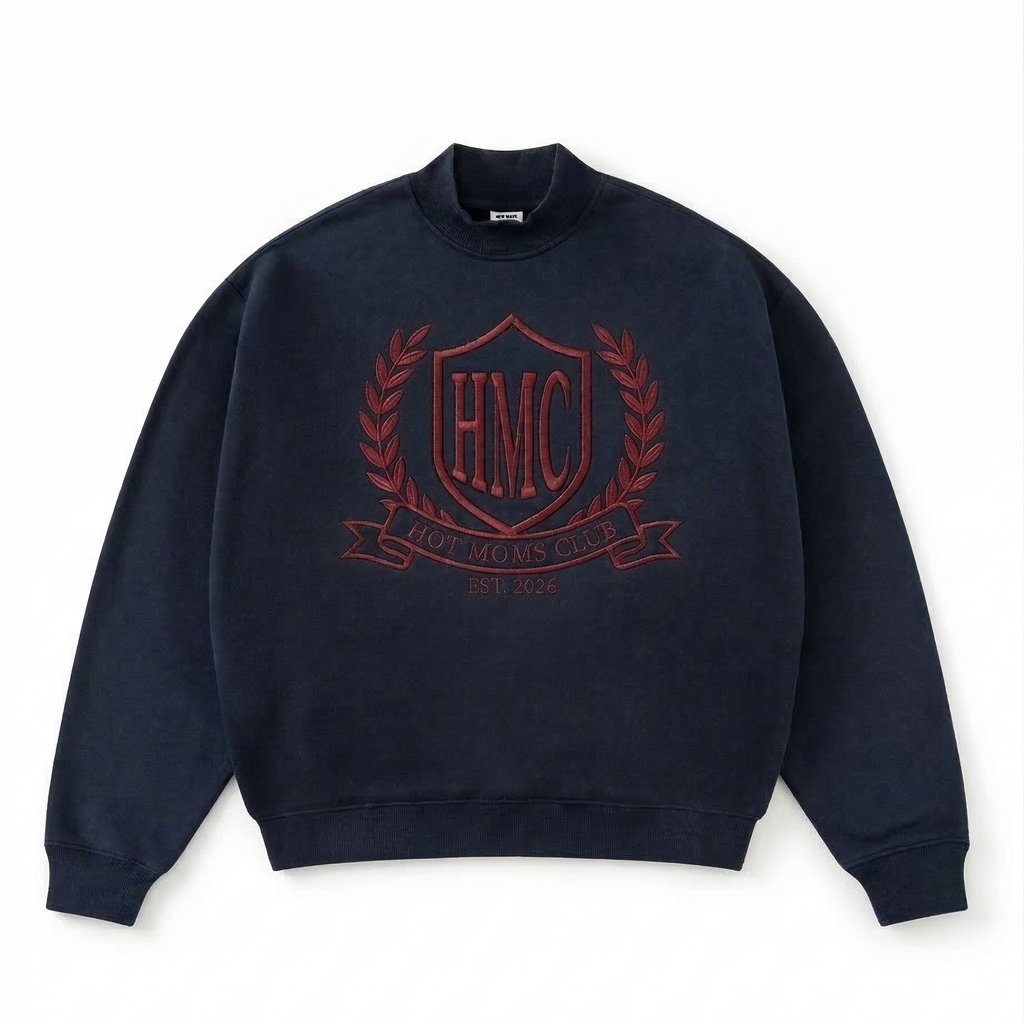PRE-ORDER Spring '26 Navy Mock Neck Sweatshirt
