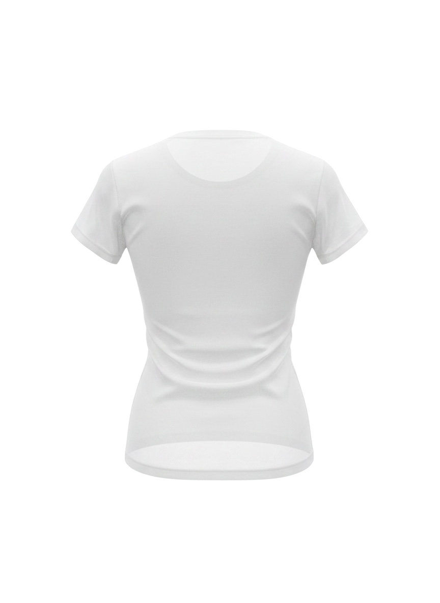 White t-shirt on a white background