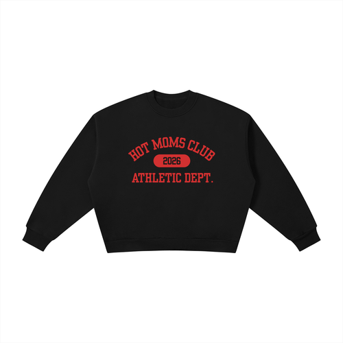 boxy,crew,neck,sweatshirt,fleece