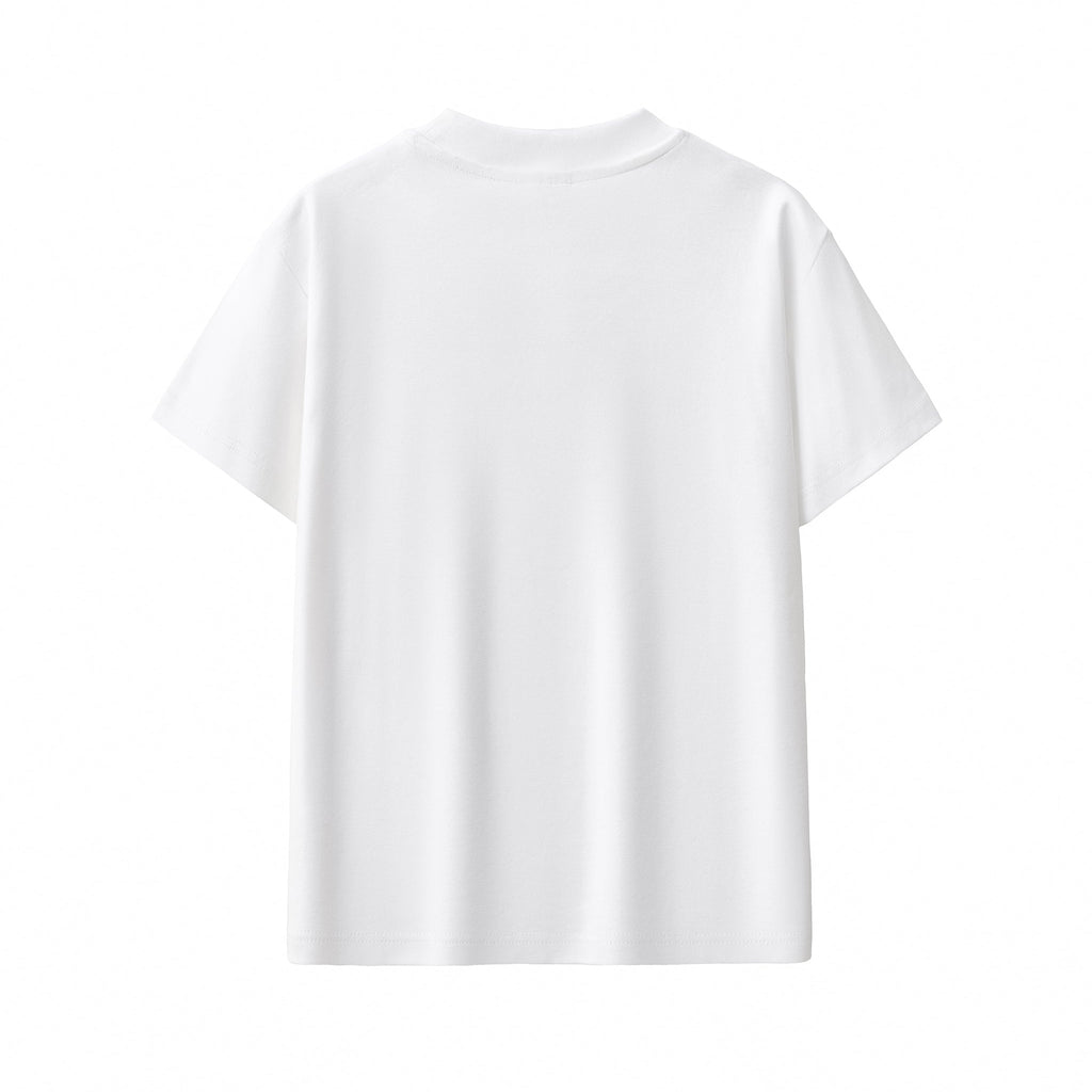White t-shirt on a white background